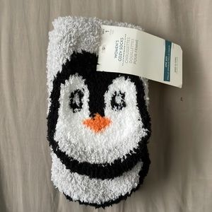 Fuzzy penguin socks